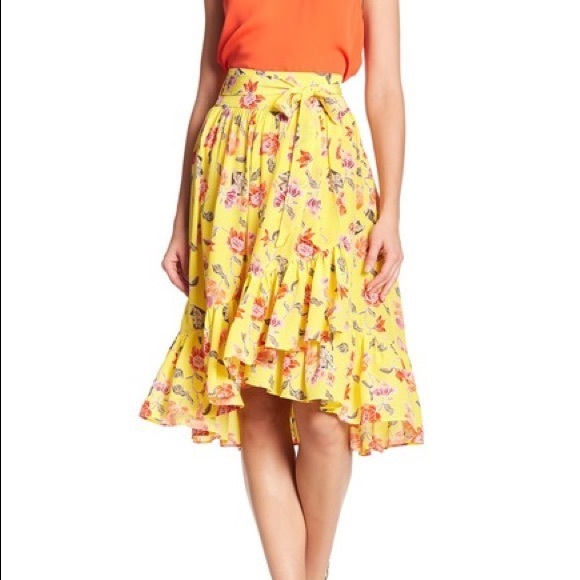 Joie Denisha Floral Silk Wrap Skirt EUC - Picture 6 of 9